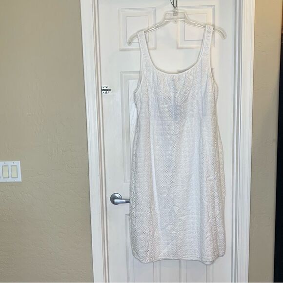 Prettylittlething Plus White Broderie Anglaise Corset MIDI Dress Size 22 - Picture 5 of 12